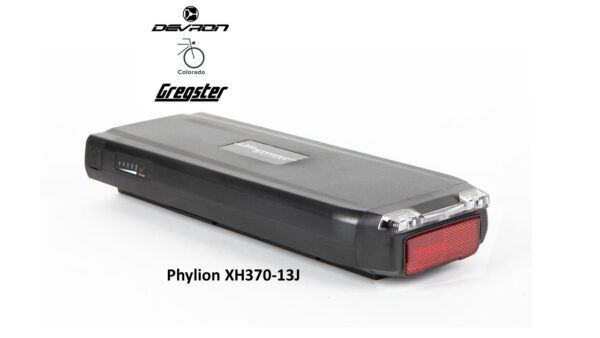 Phylion XH370-13J Wall-E-S fietsaccu met achterlicht voor devron, Gregster en MBM elektrische fietsen