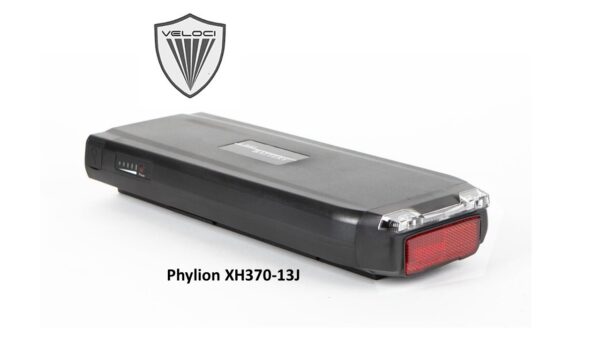 Phylion XH370-13J fietsaccu met achterlicht voor Veloci elektrische fietsen